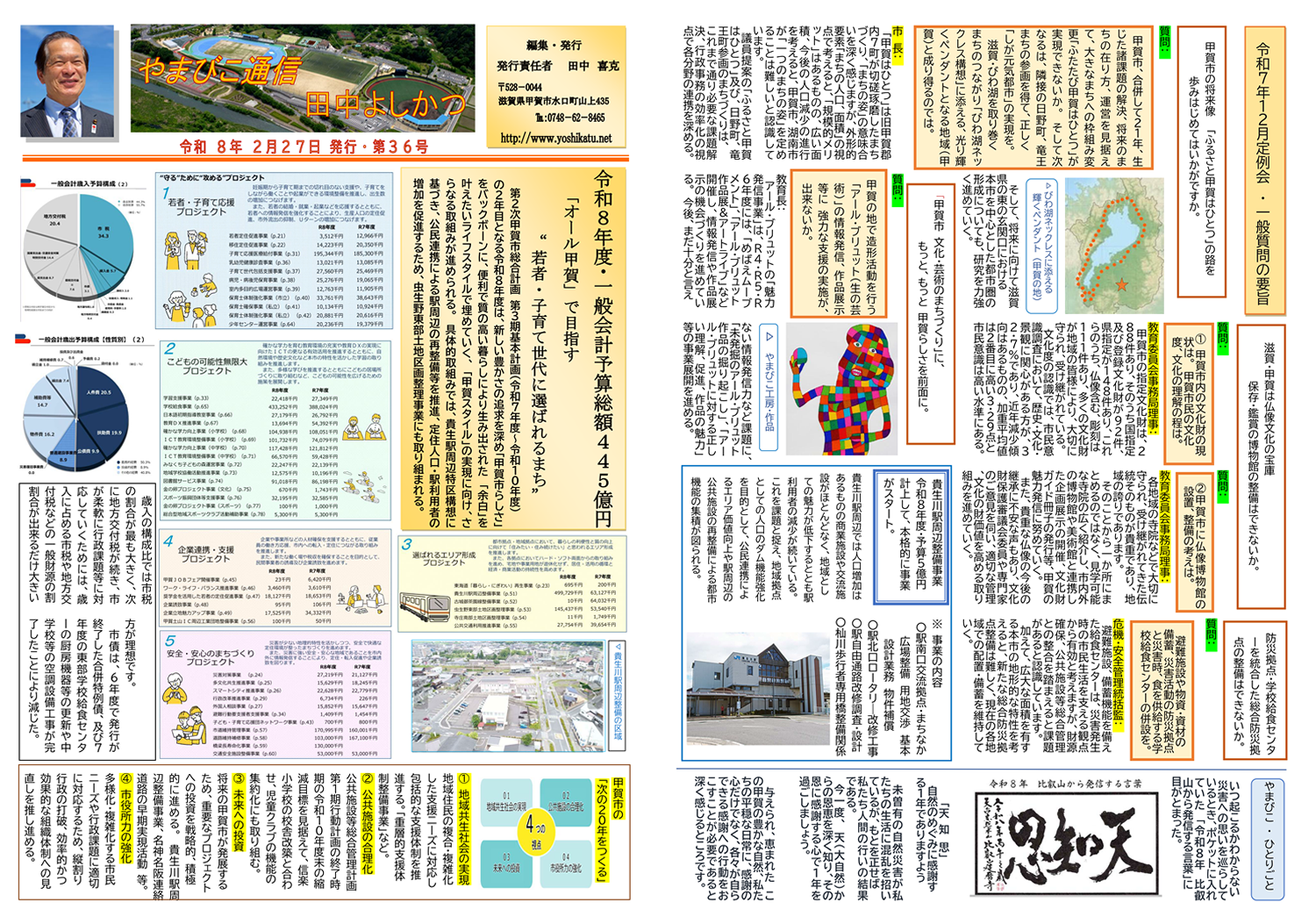 甲賀市議会議員　田中よしかつ